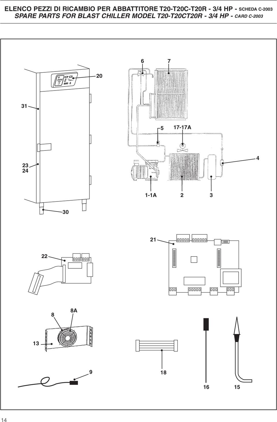 FOR BLAST CHILLER MODEL T20-T20CT20R - 3/4 HP - CARD