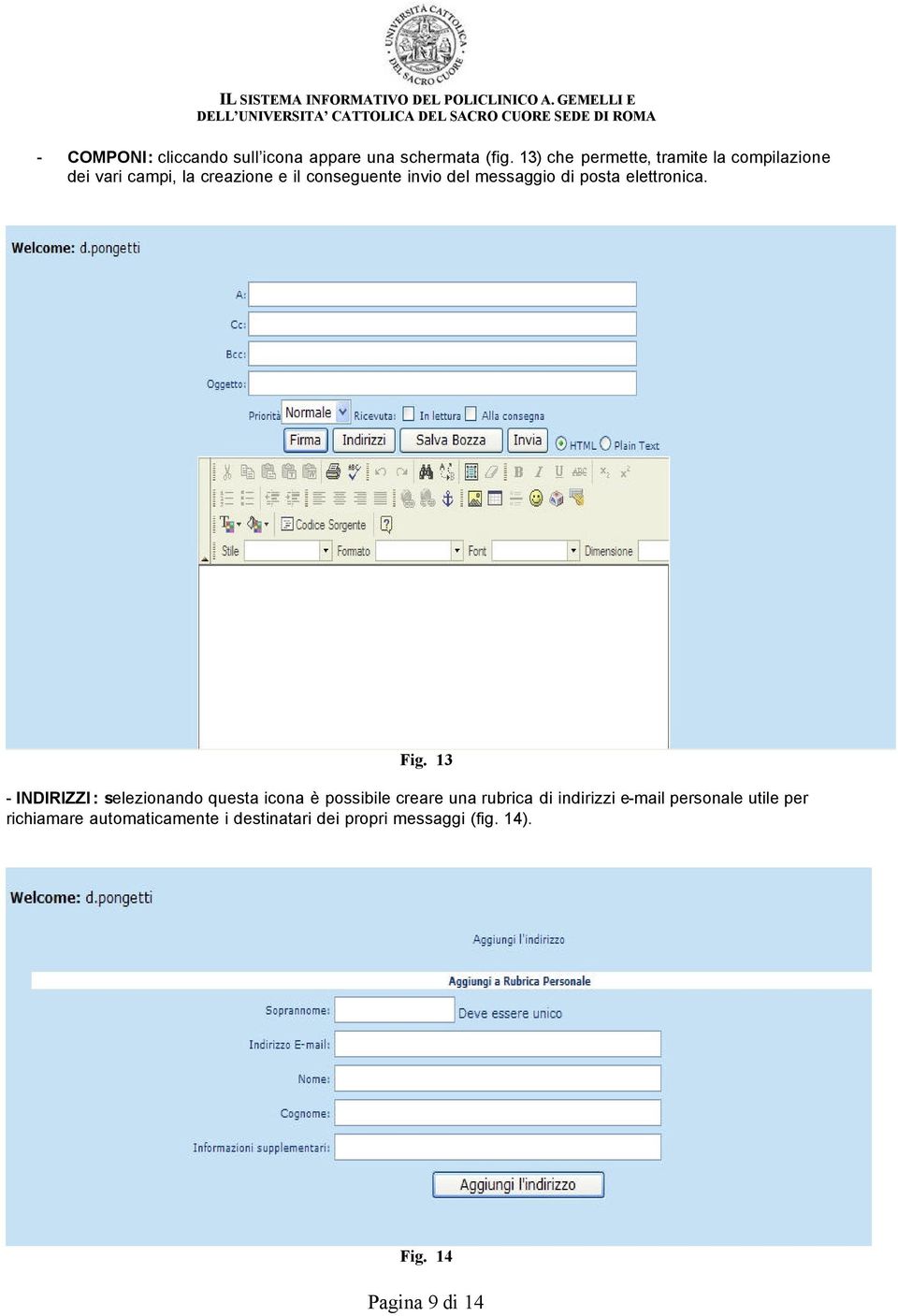 messaggio di posta elettronica. Fig.