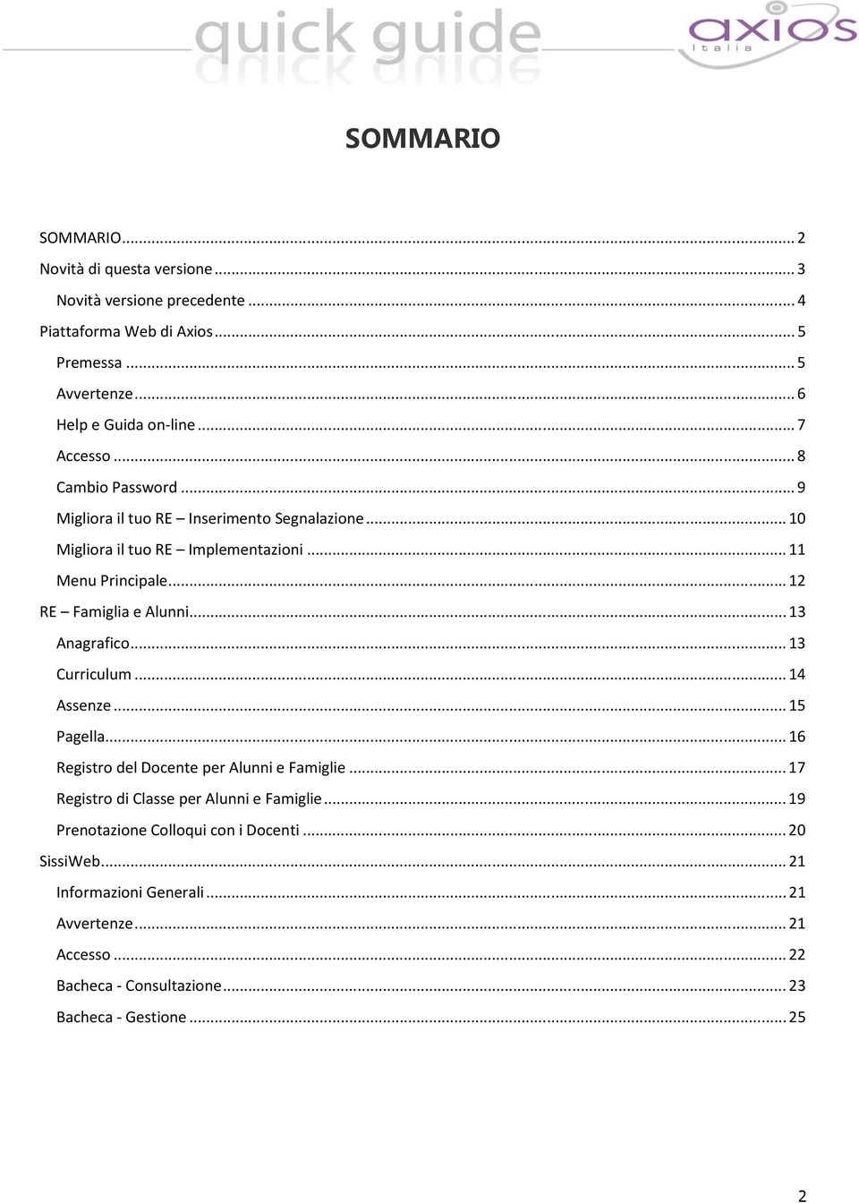 .. 12 RE Famiglia e Alunni... 13 Anagrafico... 13 Curriculum... 14 Assenze... 15 Pagella... 16 Registro del Docente per Alunni e Famiglie.