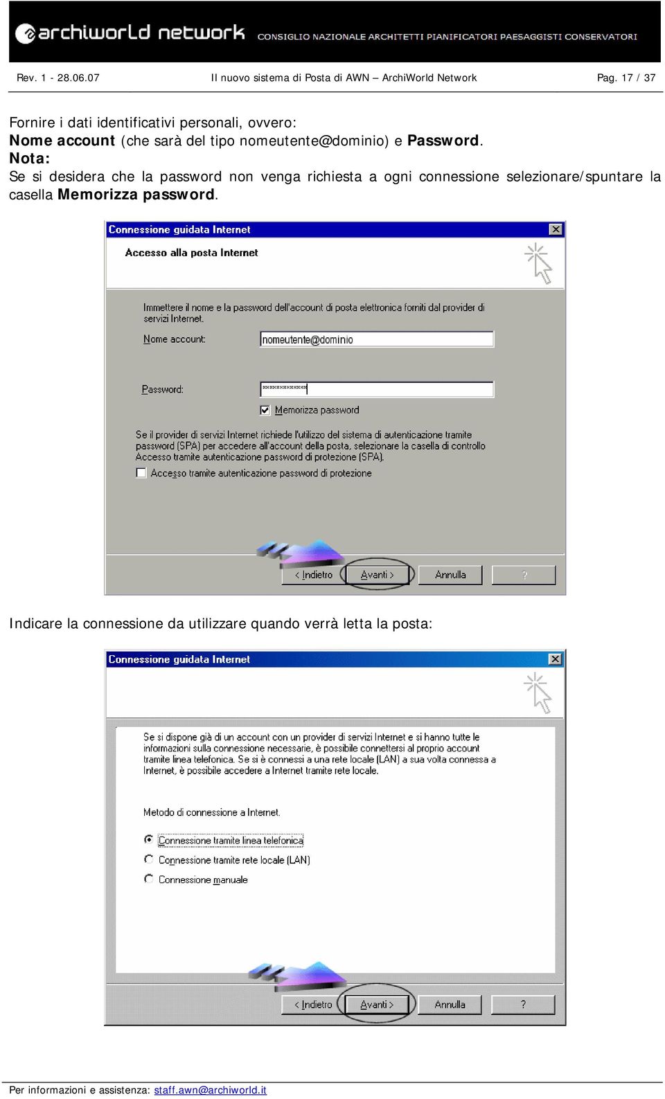 nomeutente@dominio) e Password.