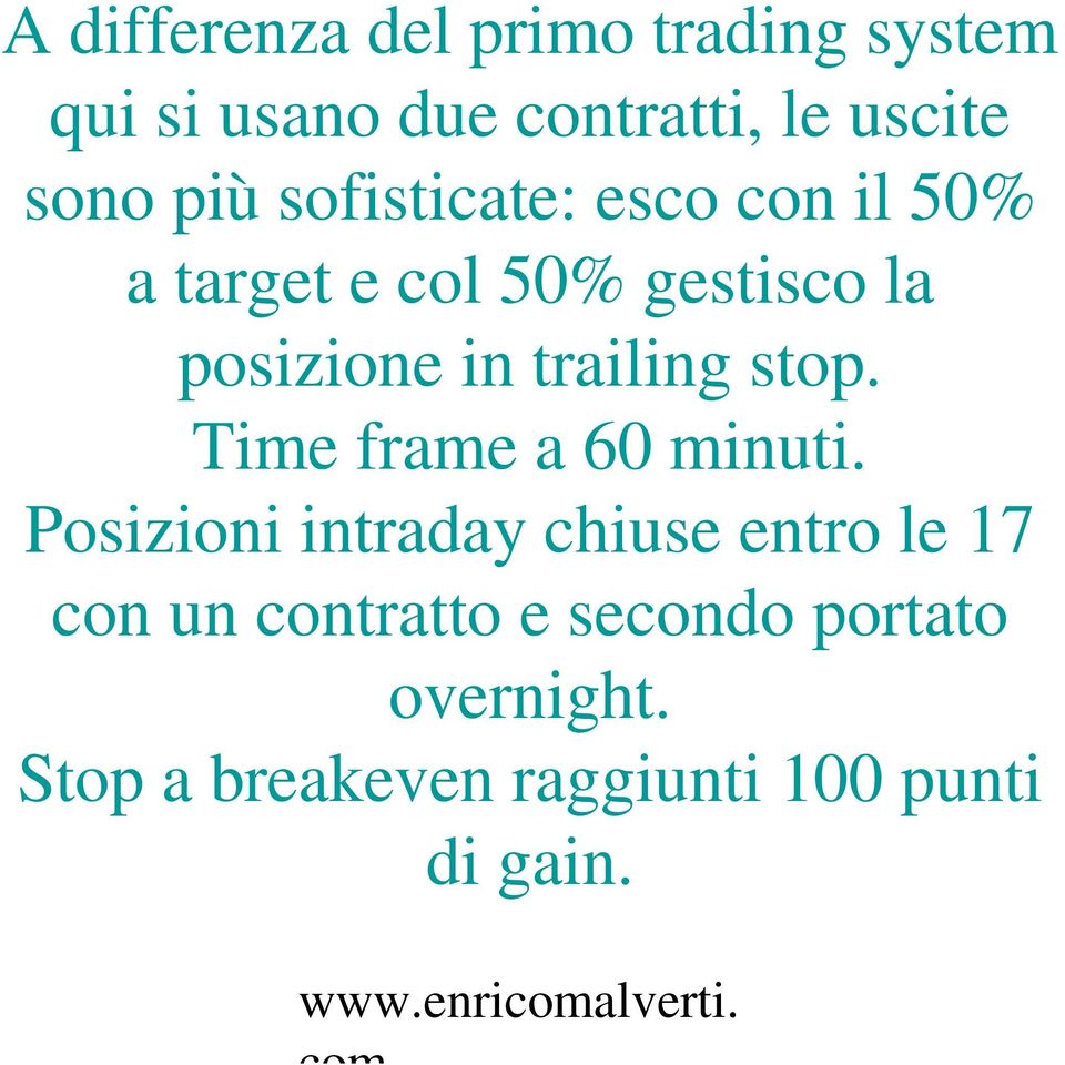 stop. Time frame a 60 minuti.