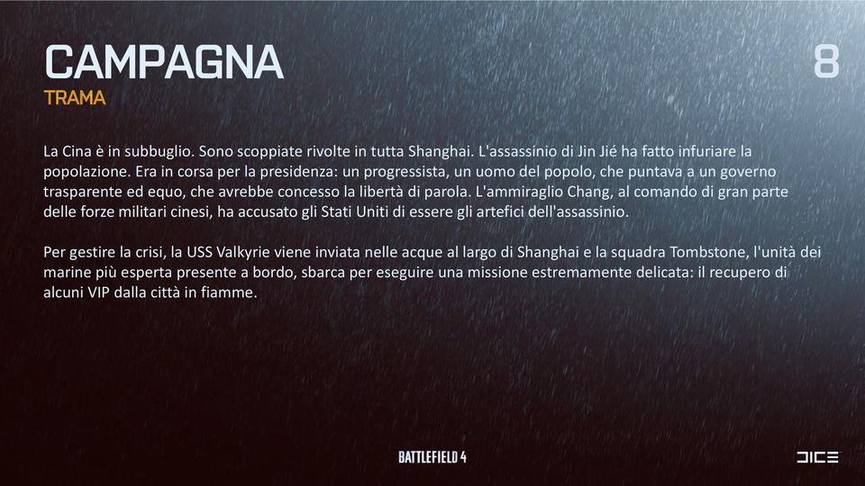 L'ammiraglio Chang, al comando di gran parte delle forze militari cinesi, ha accusato gli Stati Uniti di essere gli artefici dell'assassinio.