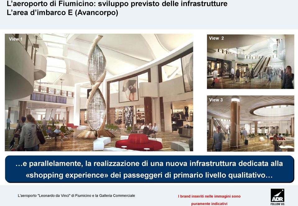 «shopping experience» dei passeggeri di primario livello qualitativo L'aeroporto "Leonardo