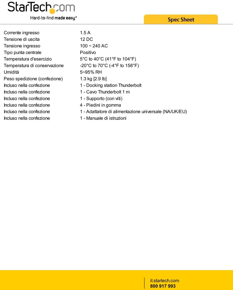 5 A 12 DC 100 ~ 240 AC Positivo 5 C to 40 C (41 F to 104 F) -20 C to 70 C (-4 F to 158 F) 5~95% RH 1.3 kg [2.