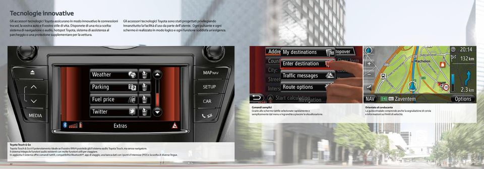 Gli accessori tecnologici Toyota sono stati progettati privilegiando innanzitutto la facilità d uso da parte dell utente.