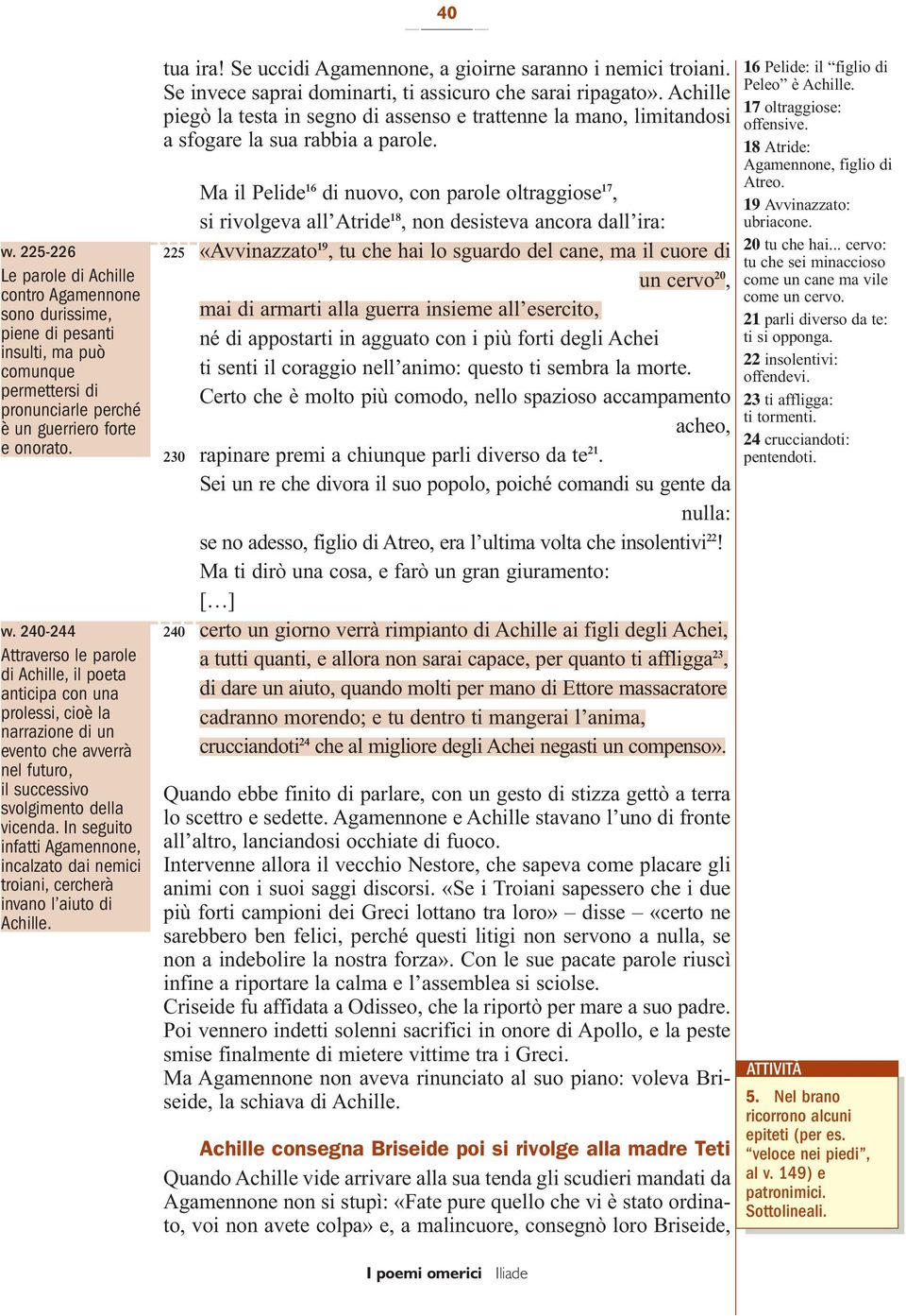 Se invece saprai dominarti, ti assicuro che sarai ripagato». Achille piegò la testa in segno di assenso e trattenne la mano, limitandosi a sfogare la sua rabbia a parole.