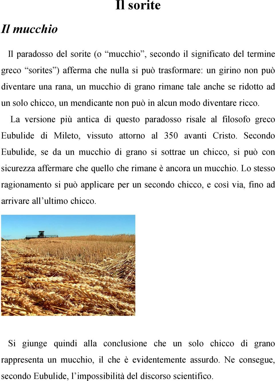 La versione più antica di questo paradosso risale al filosofo greco Eubulide di Mileto, vissuto attorno al 350 avanti Cristo.