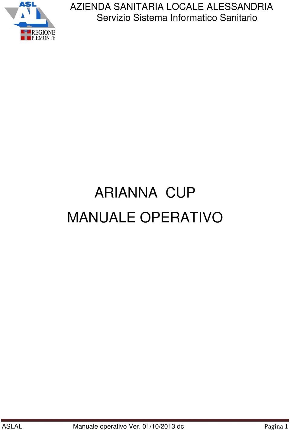 ARIANNA CUP MANUALE OPERATIVO ASLAL
