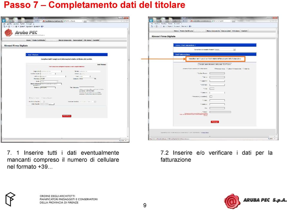 compreso il numero di cellulare nel formato +39.