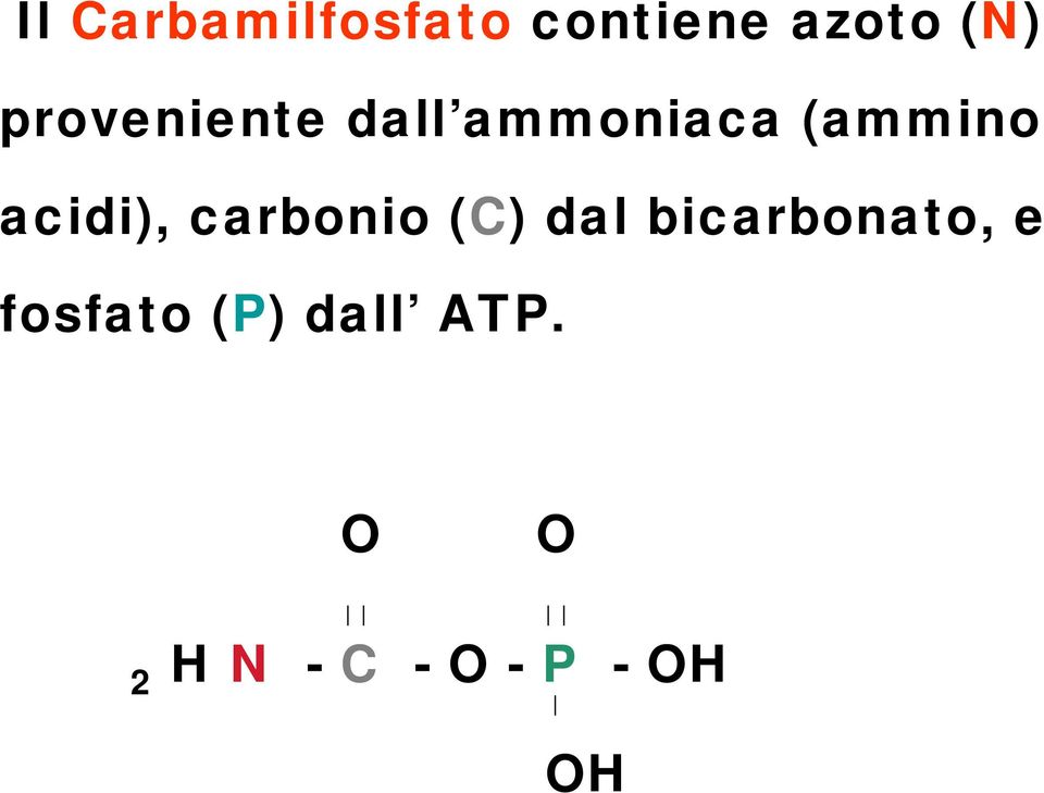 acidi), carbonio (C) dal bicarbonato, e