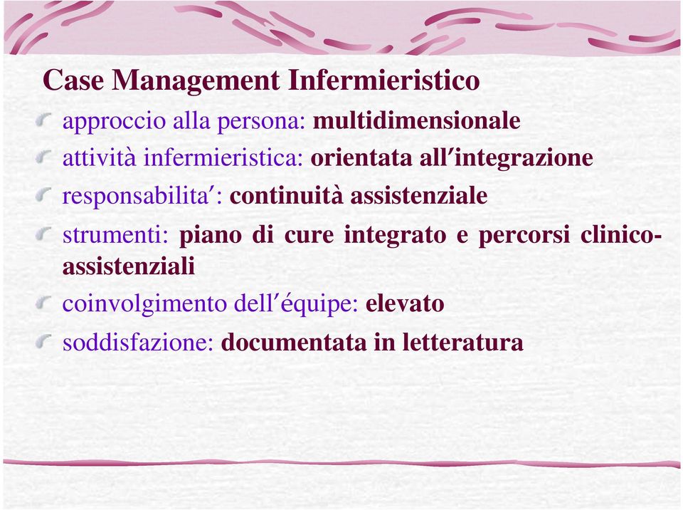 continuità assistenziale strumenti: piano di cure integrato e percorsi