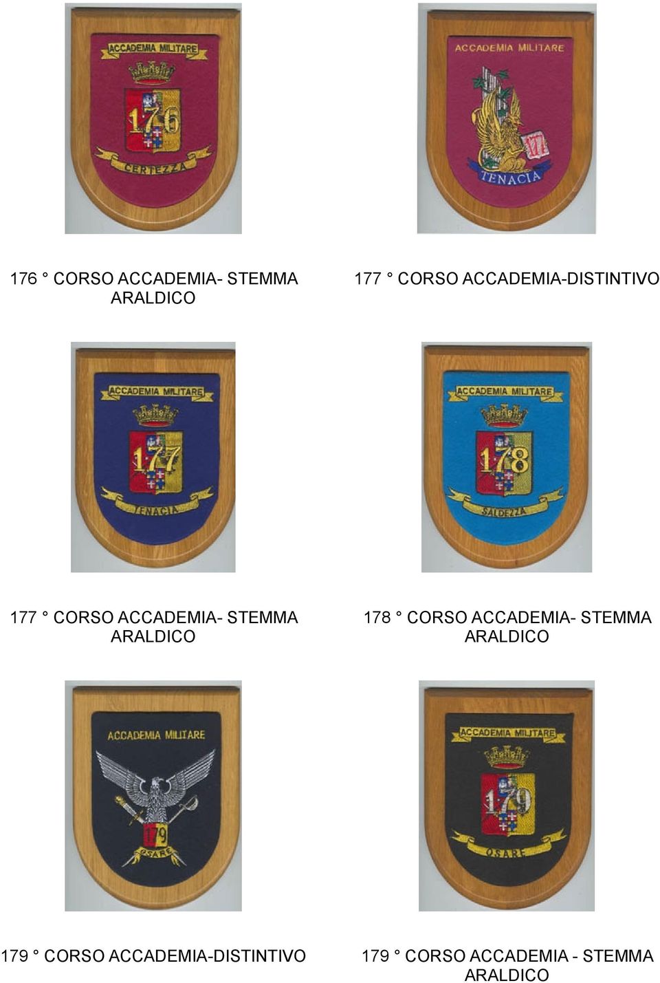 ARALDICO 178 CORSO ACCADEMIA- STEMMA ARALDICO 179