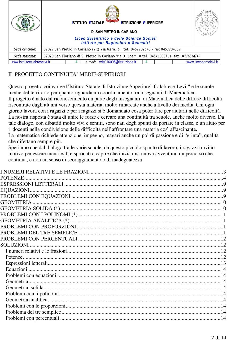 insegnanti di Matematica.