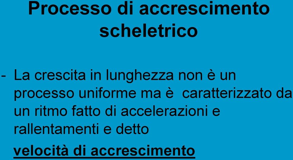 ma è caratterizzato da un ritmo fatto di