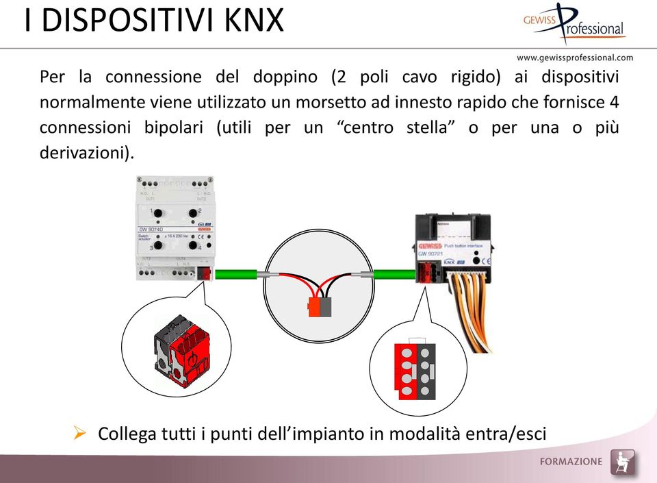 che fornisce 4 connessioni bipolari (utili per un centro stella o per una