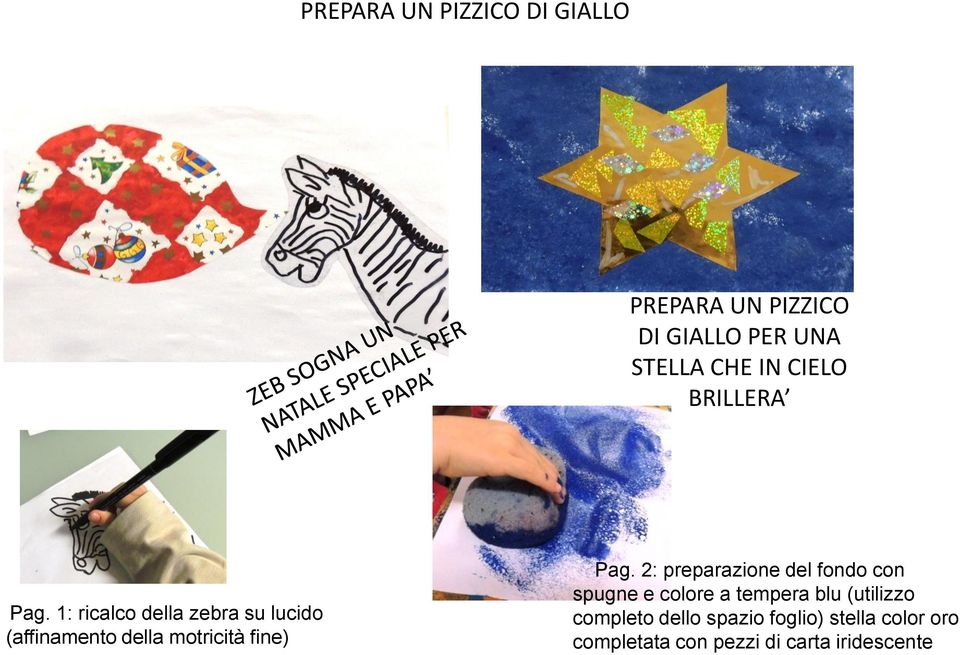 1: ricalco della zebra su lucido (affinamento della motricità fine) Pag.