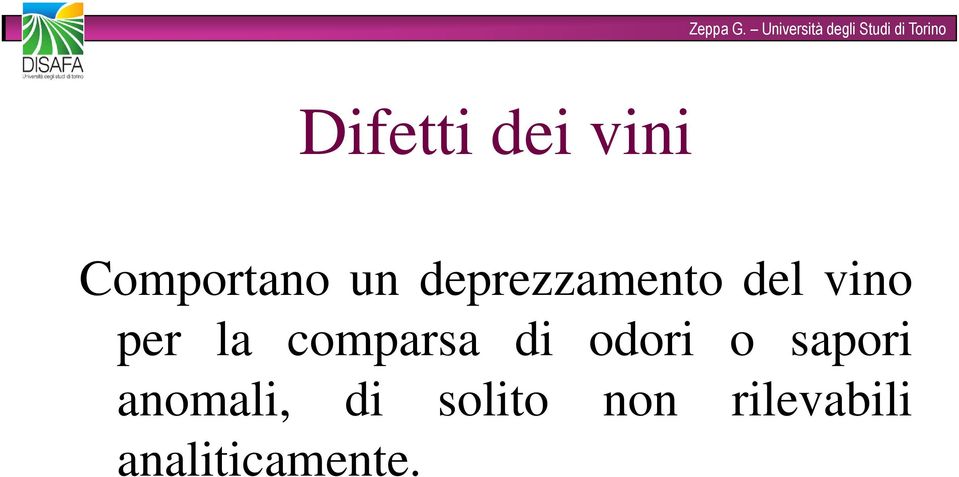 comparsa di odori o sapori