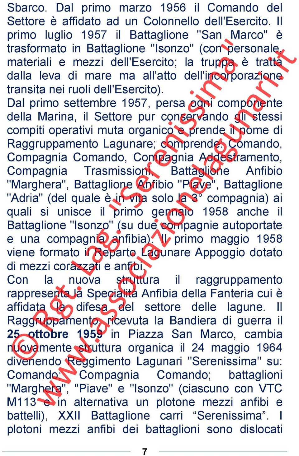 dell'incorporazione transita nei ruoli dell'esercito).