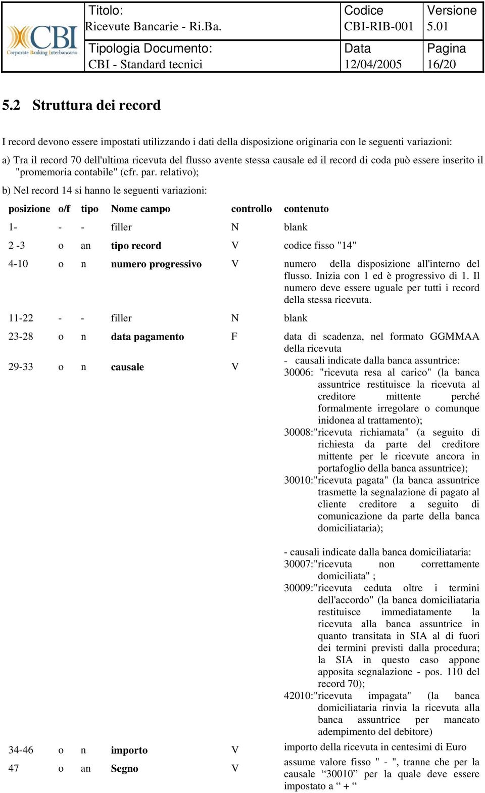 causale ed il record di coda può essere inserito il "promemoria contabile" (cfr. par.