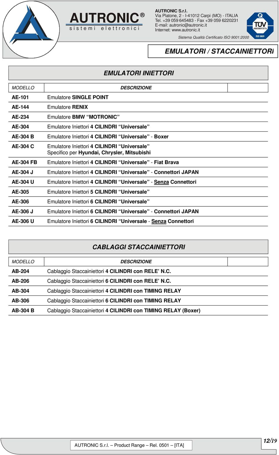 Emulatore BMW MOTRONIC Emulatore Iniettori 4 CILINDRI Universale Emulatore Iniettori 4 CILINDRI Universale - Boxer Emulatore Iniettori 4 CILINDRI Universale Specifico per Hyundai, Chrysler,