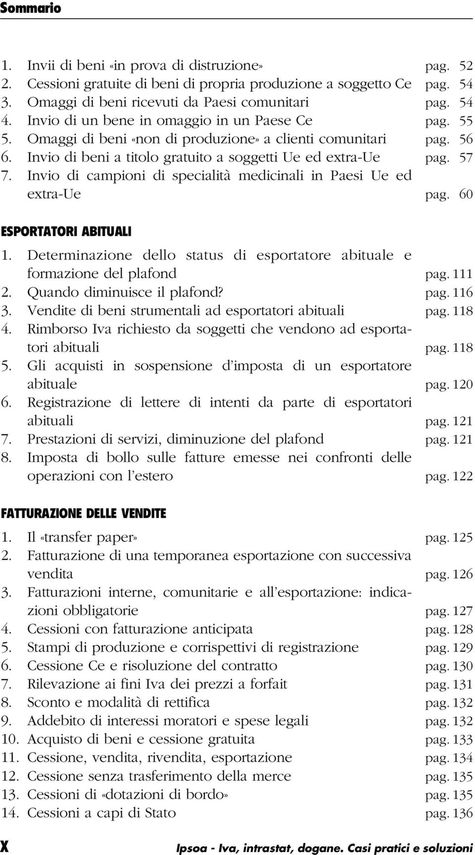 Invio di campioni di specialità medicinali in Paesi Ue ed extra-ue pag. 60 ESPORTATORI ABITUALI 1. Determinazione dello status di esportatore abituale e formazione del plafond pag. 111 2.