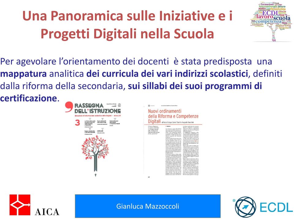 mappaturaanalitica dei curricula dei vari indirizzi scolastici, definiti