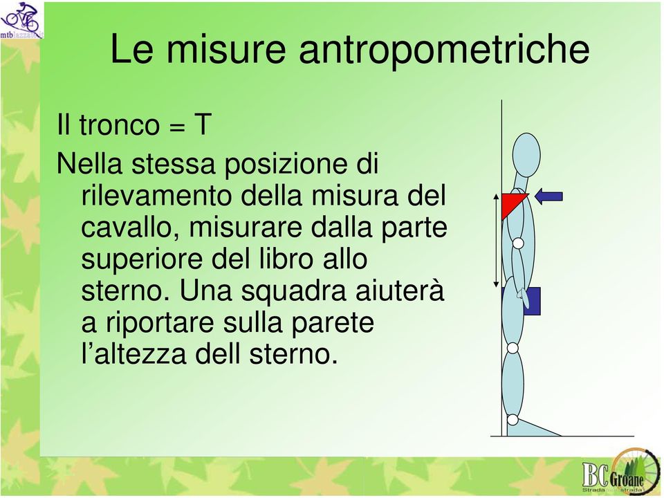 misurare dalla parte superiore del libro allo sterno.