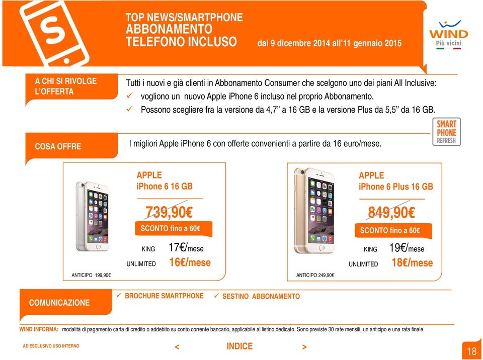 COSA OFFRE I migliori Apple iphone 6 con offerte convenienti a partire da 16 euro/mese.