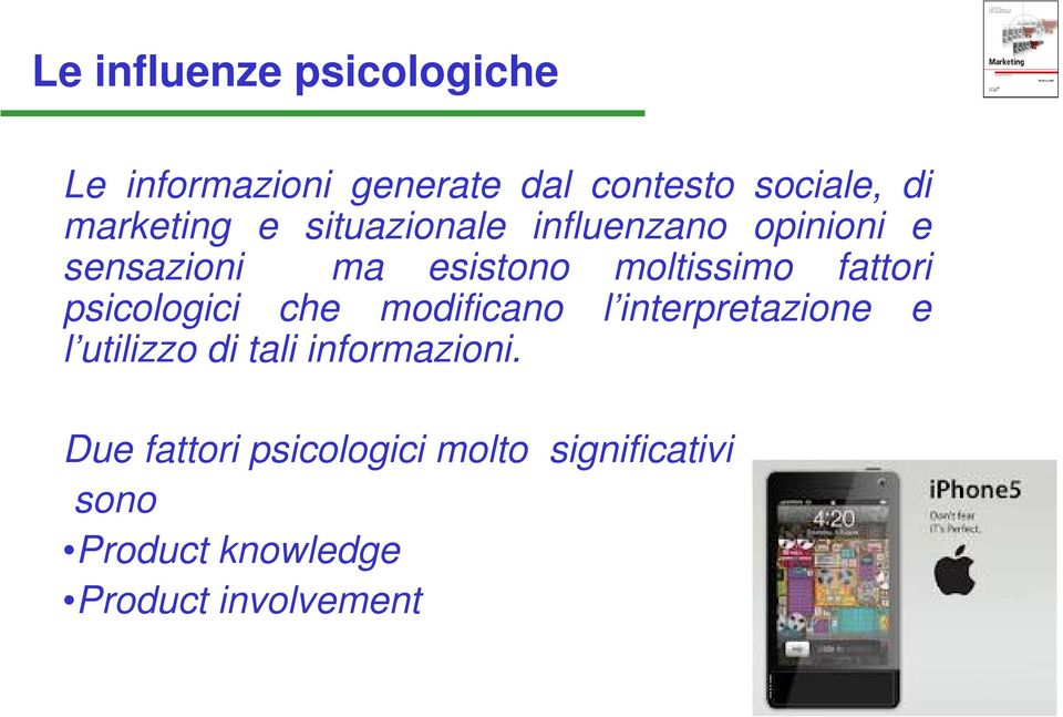 fattori psicologici che modificano l interpretazione e l utilizzo di tali