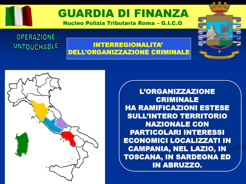 TERRITORIO NAZIONALE CON PARTICOLARI INTERESSI ECONOMICI