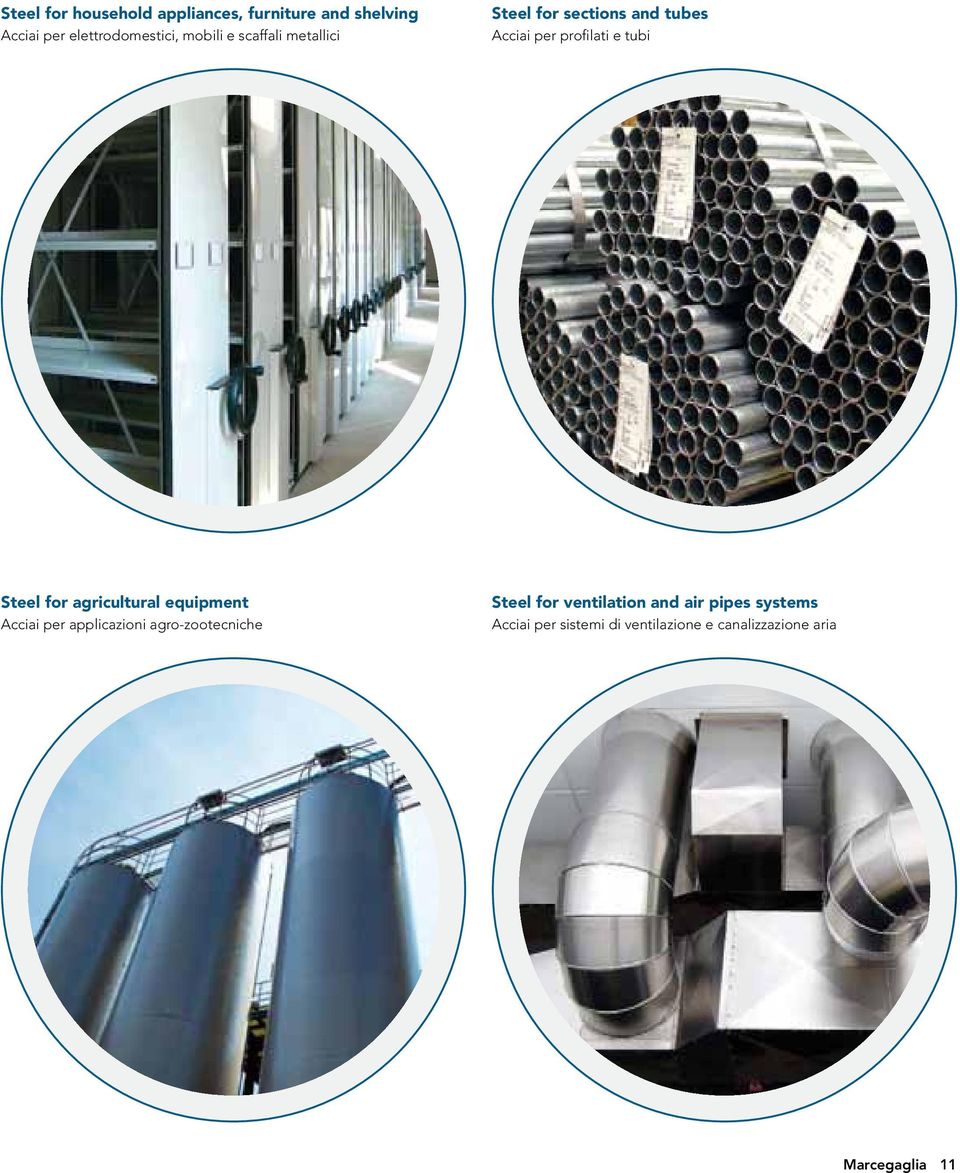 Steel for agricultural equipment Acciai per applicazioni agro-zootecniche Steel for
