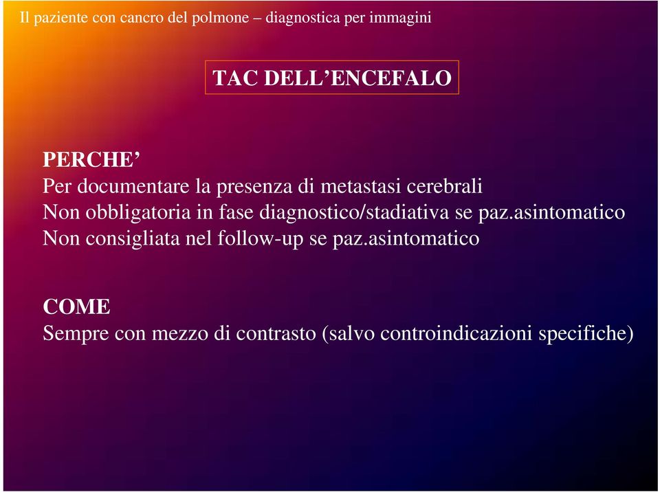 fase diagnostico/stadiativa se paz.