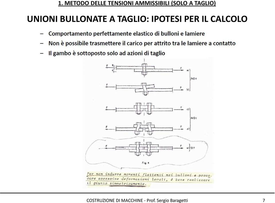 TAGLIO) UNIONI BULLONATE