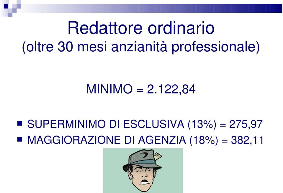 122,84 SUPERMINIMO DI ESCLUSIVA (13%) =