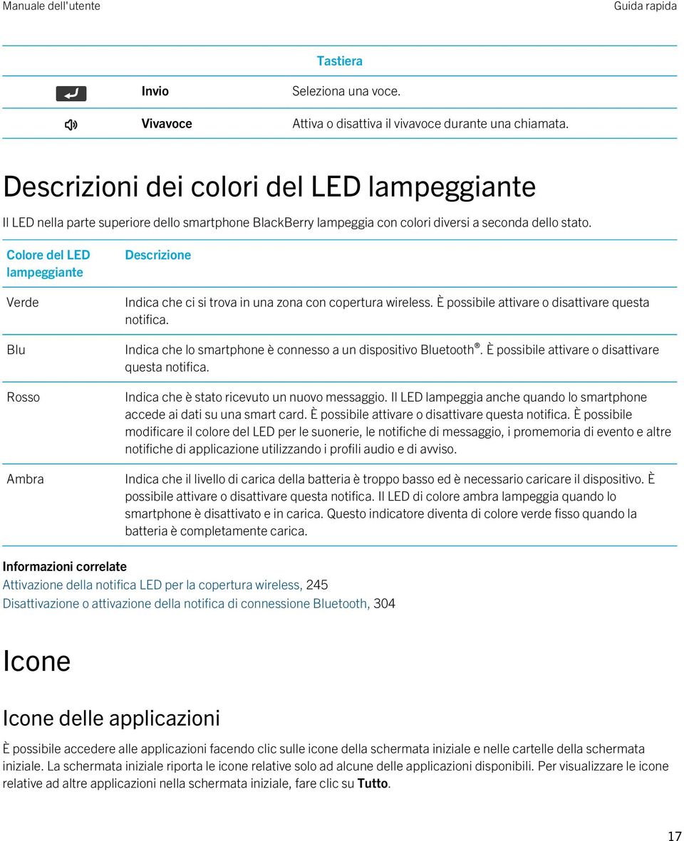 Colore del LED lampeggiante Verde Blu Rosso Ambra Descrizione Indica che ci si trova in una zona con copertura wireless. È possibile attivare o disattivare questa notifica.