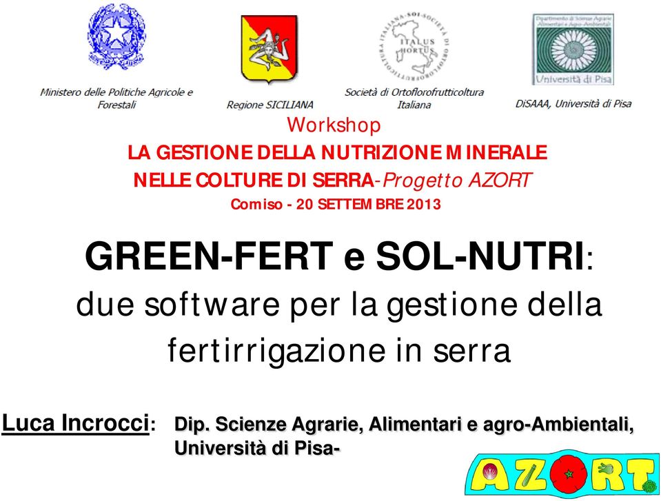 SOL-NUTRI: due software per la gestione della fertirrigazione in serra