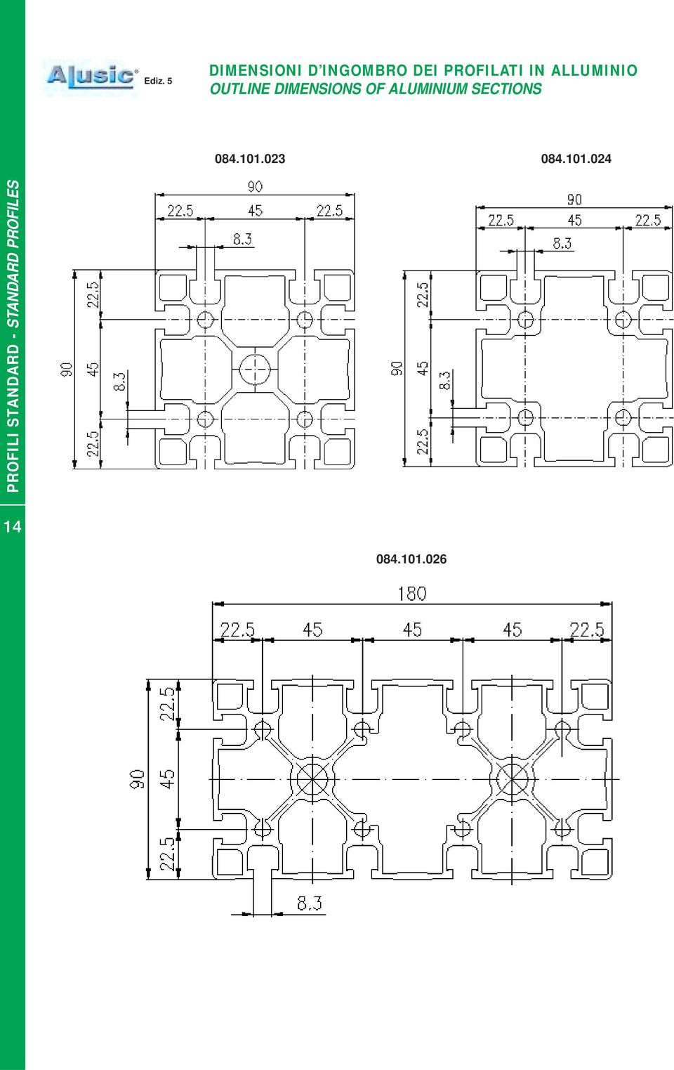 ALLUMINIO OUTLINE DIMENSIONS OF ALUMINIUM