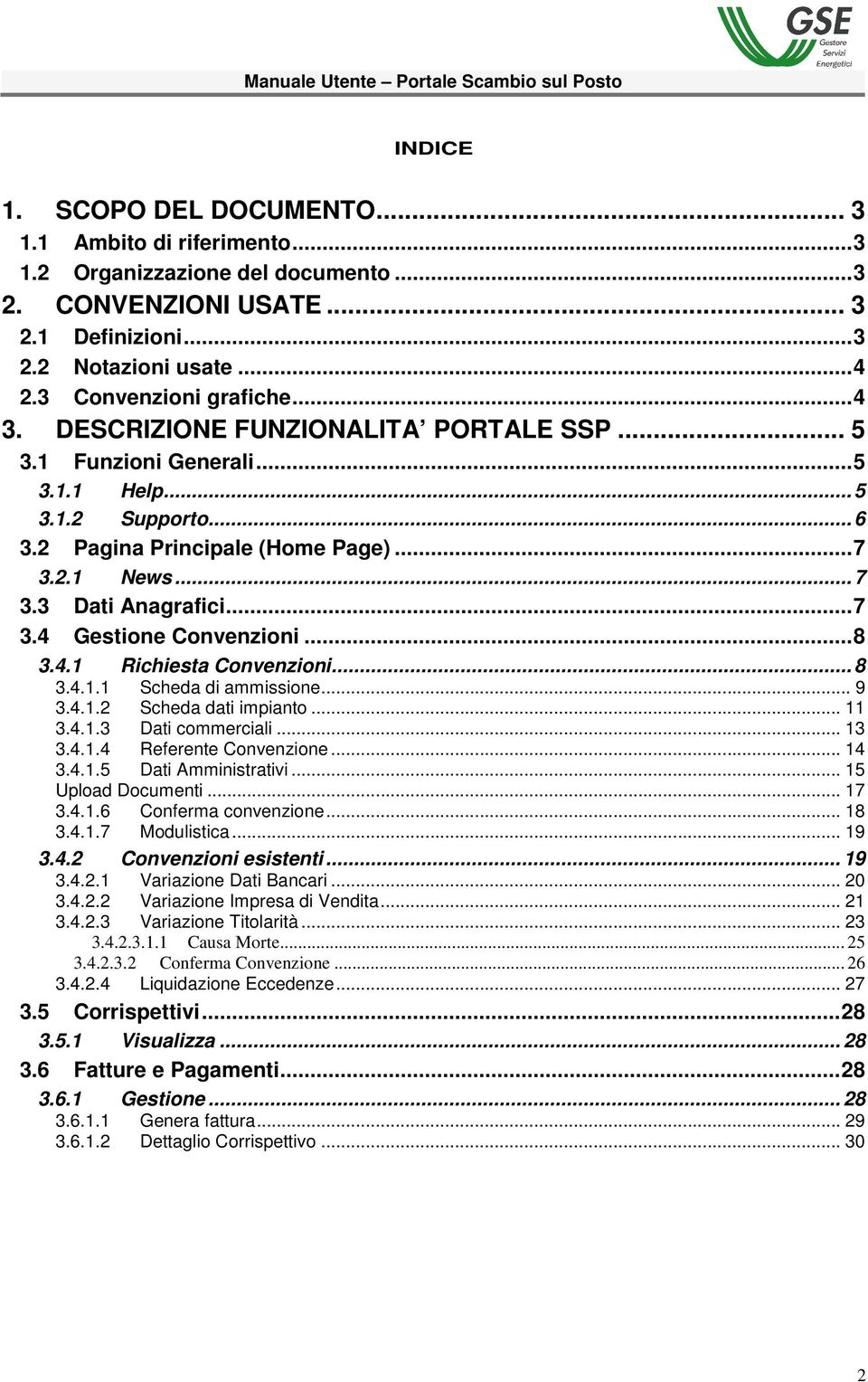 .. 7 3.4 Gestione Convenzioni... 8 3.4.1 Richiesta Convenzioni... 8 3.4.1.1 Scheda di ammissione... 9 3.4.1.2 Scheda dati impianto... 11 3.4.1.3 Dati commerciali... 13 3.4.1.4 Referente Convenzione.