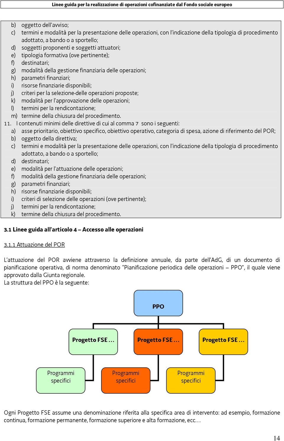 criteri per la selezione delle operazioni proposte; k) modalità per l approvazione delle operazioni; l) termini per la rendicontazione; m) termine della chiusura del procedimento. 11.