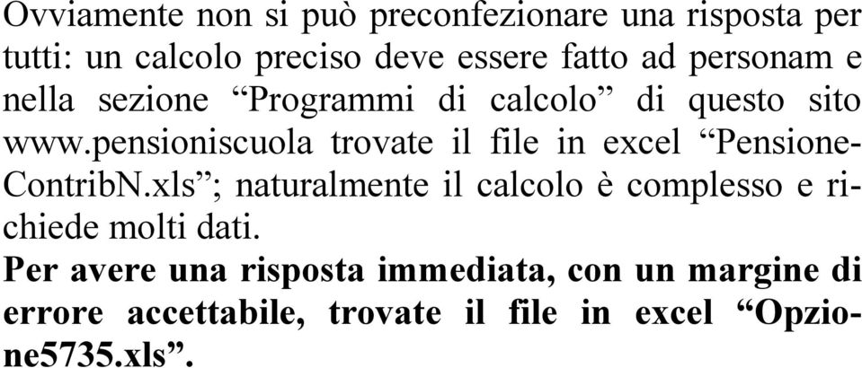 pensioniscuola trovate il file in excel Pensione- ContribN.