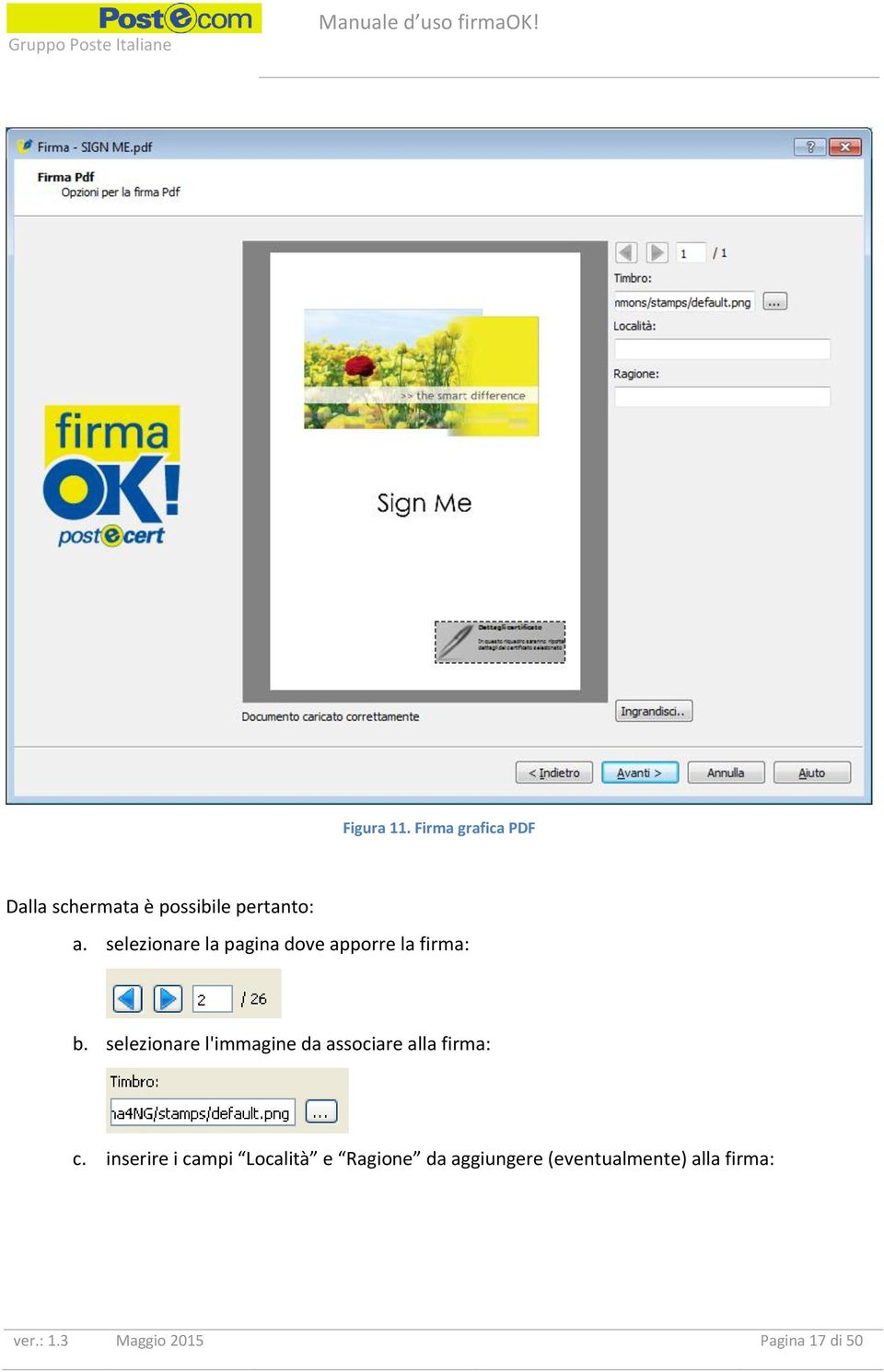 selezionare l'immagine da associare alla firma: c.