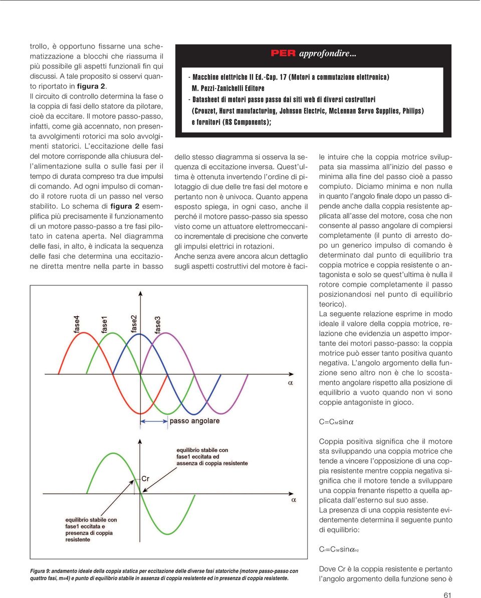 Il motore passo-passo, infatti, come già accennato, non presenta avvolgimenti rotorici ma solo avvolgimenti statorici.