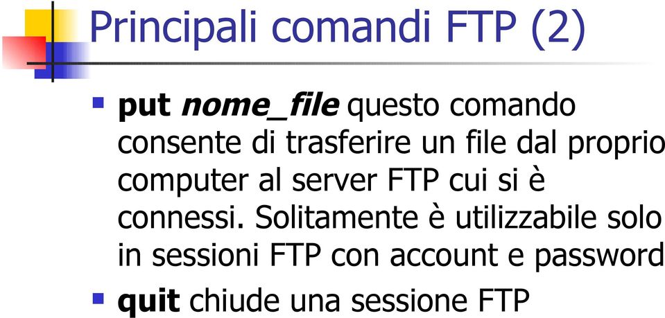 server FTP cui si è connessi.