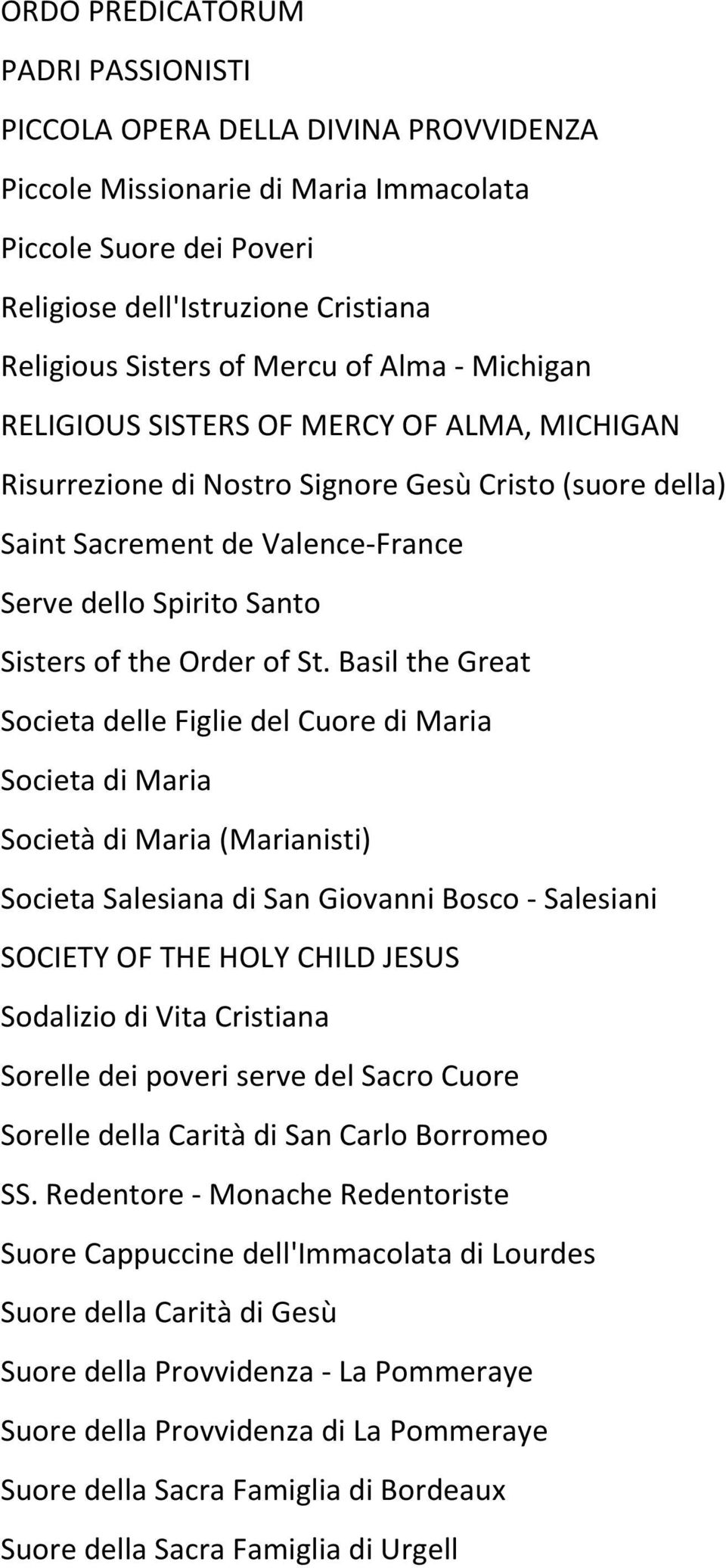 the Order of St.