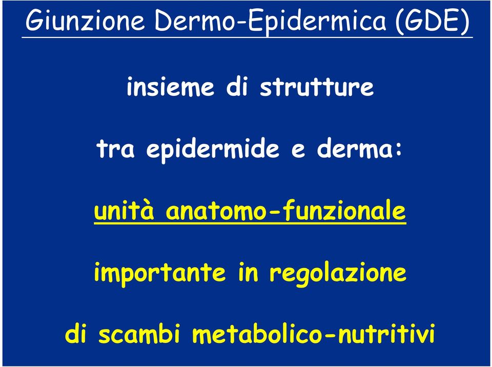 derma: unità anatomo-funzionale