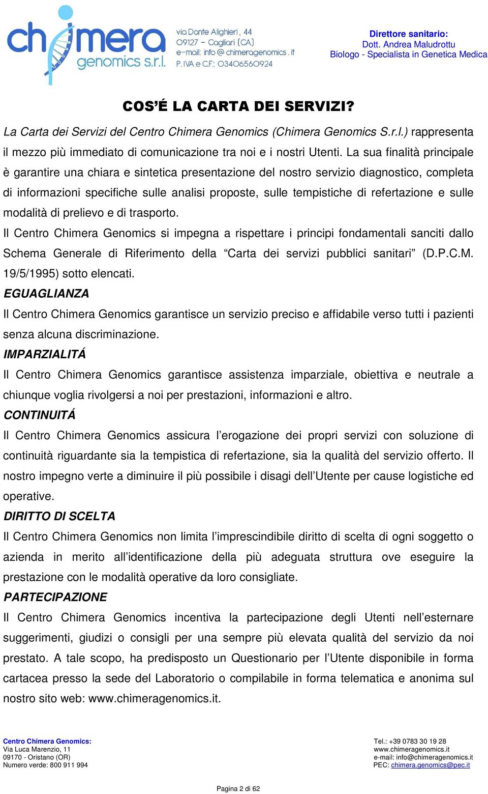 refertazione e sulle modalità di prelievo e di trasporto.