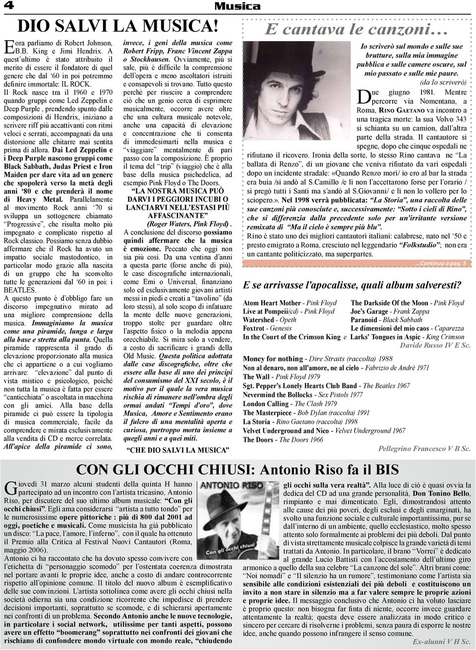 Il Rock nasce tra il 1960 e 1970 quando gruppi come Led Zeppelin e Deep Purple, prendendo spunto dalle composizioni di Hendrix, iniziano a scrivere riff più accattivanti con ritmi veloci e serrati,