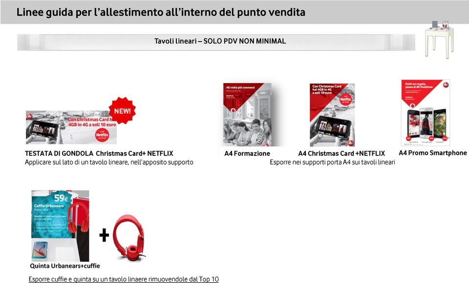 supporto A4 Formazione A4 Christmas Card +NETFLIX Esporre nei supporti porta A4 sui tavoli lineari A4