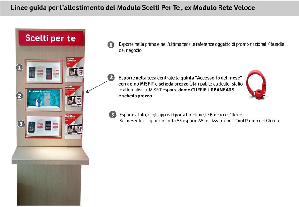 prezzo (stampabile da dealer station) In alternativa al MISFIT esporre demo CUFFIE URBANEARS e scheda prezzo Esporre a lato, negli