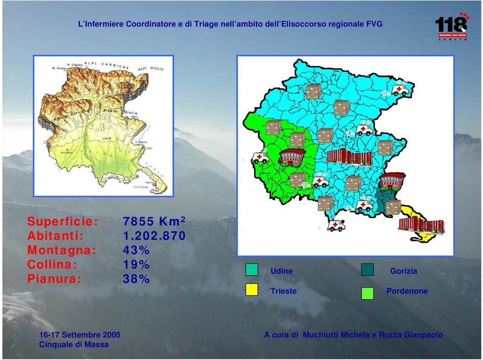 870 Montagna: 43% Collina: